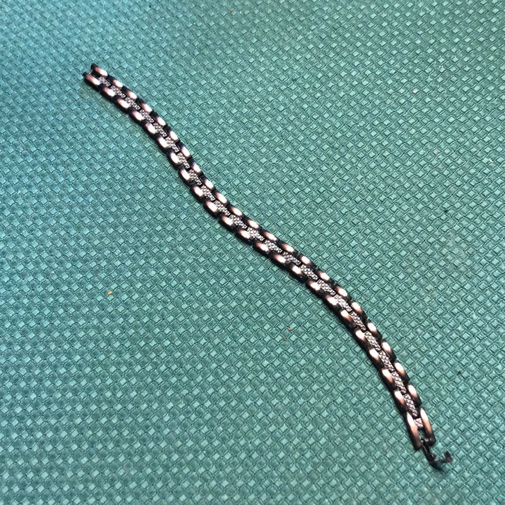 Copper panther link bracelet